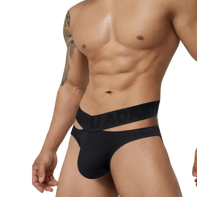 Adannu Men's Cotton Briefs Enhanced Support Pouch Low-Rise Underwear AD795