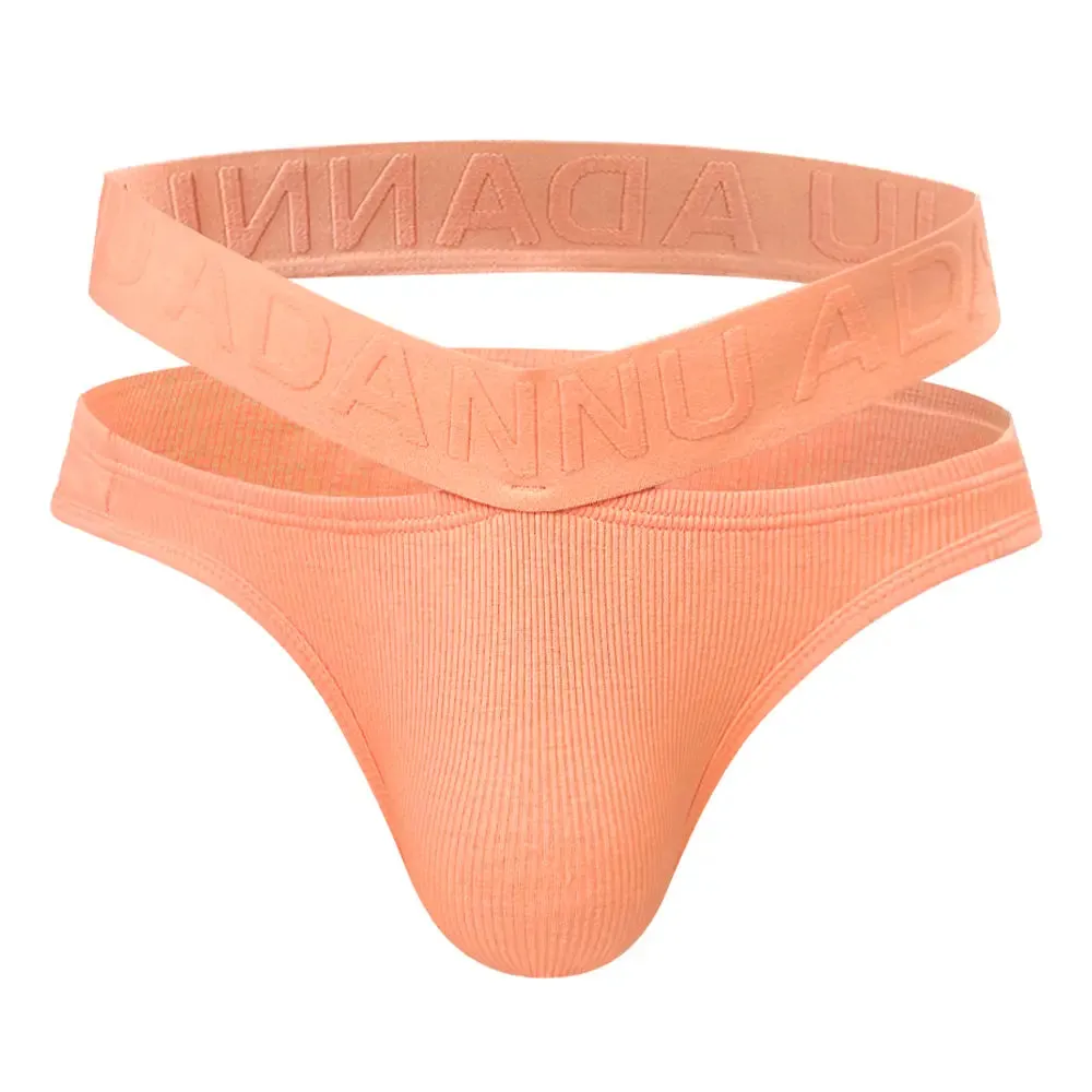 Adannu Men's Cotton Briefs Enhanced Support Pouch Low-Rise Underwear AD795