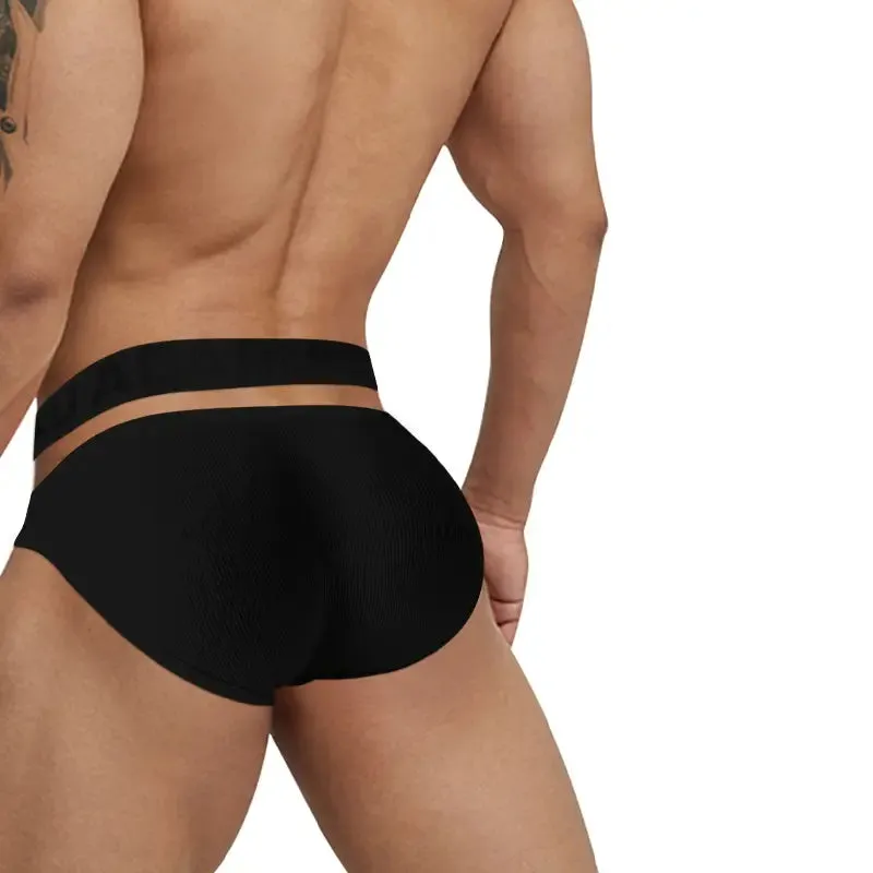 Adannu Men's Cotton Briefs Enhanced Support Pouch Low-Rise Underwear AD795