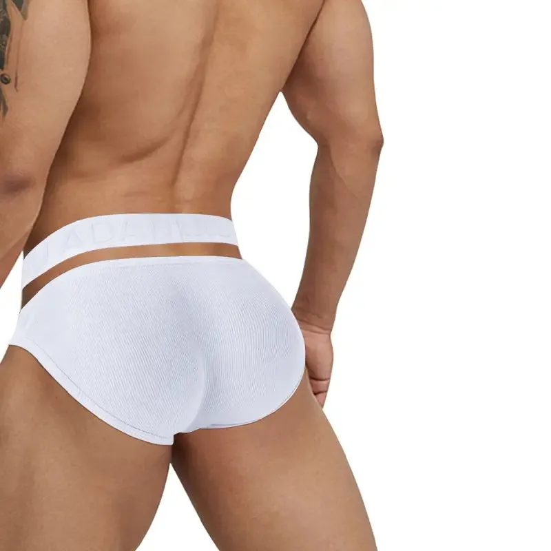 Adannu Men's Cotton Briefs Enhanced Support Pouch Low-Rise Underwear AD795