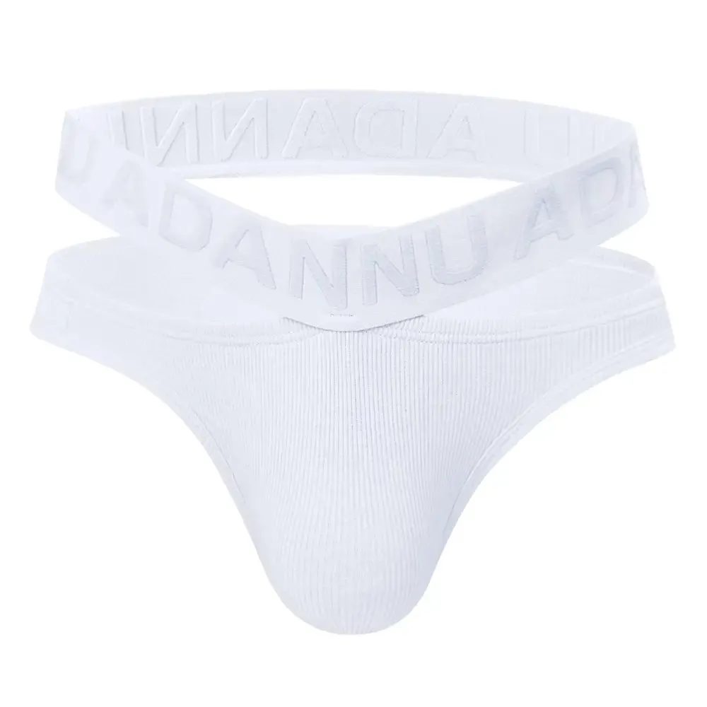 Adannu Men's Cotton Briefs Enhanced Support Pouch Low-Rise Underwear AD795
