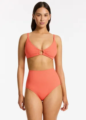 Alessia C-D Triangle Bikini Top - Guava