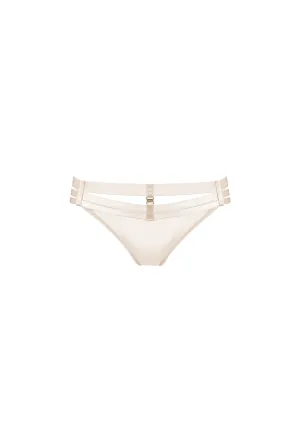 Art Deco Multi-Strap Cream Thong