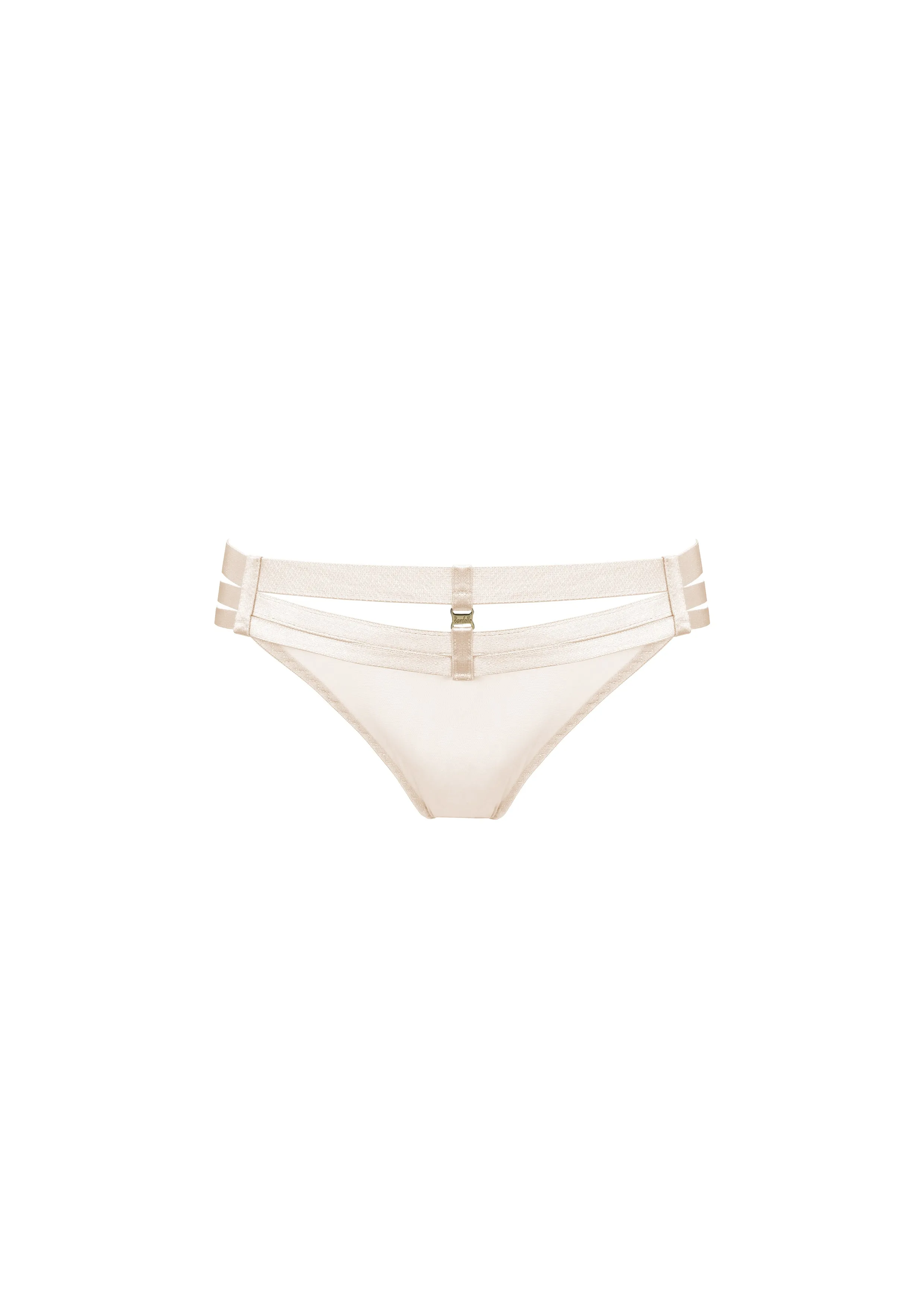 Art Deco Multi-Strap Cream Thong