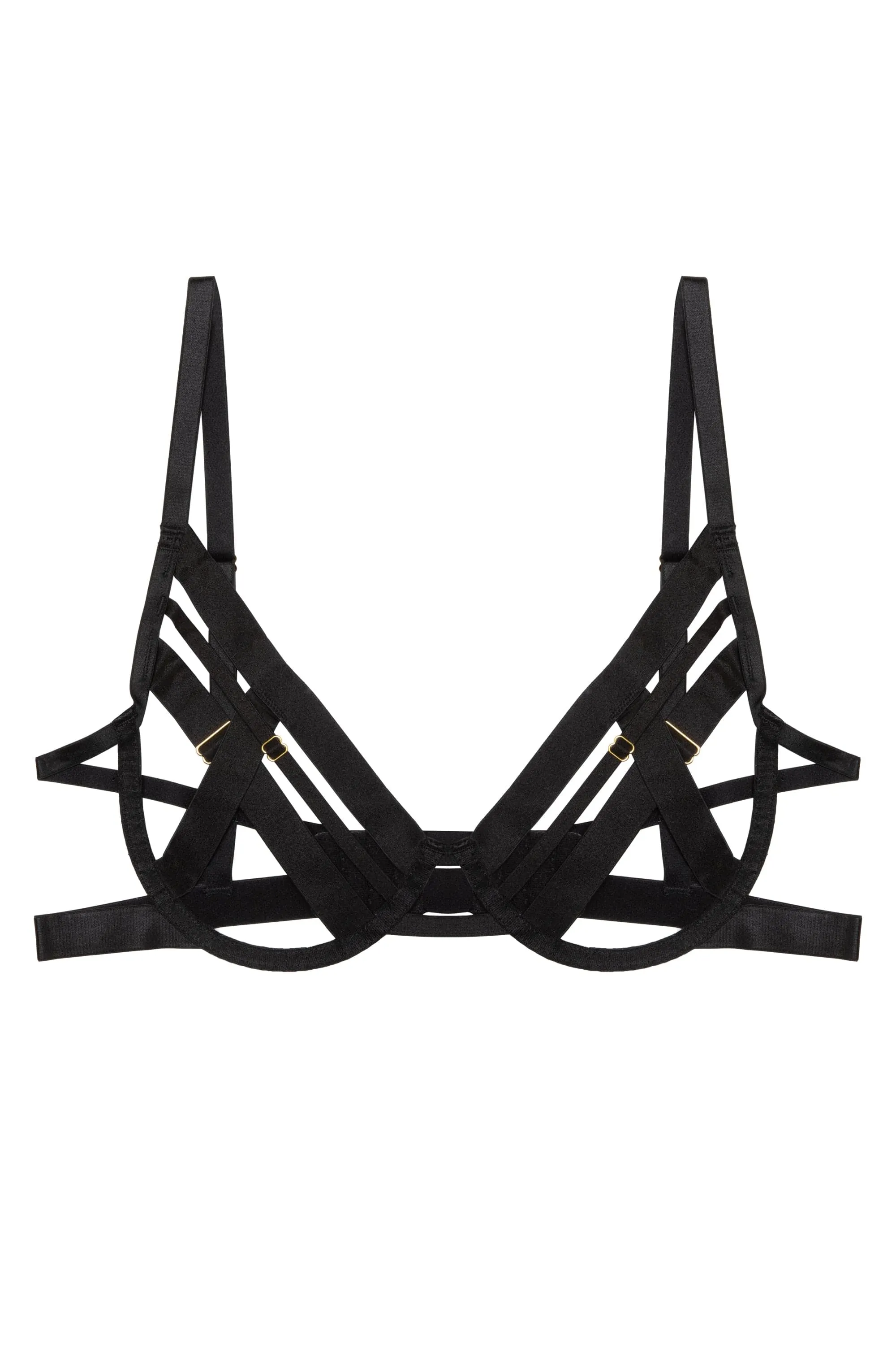 Chantal Black Open Elastic Balconette Bra