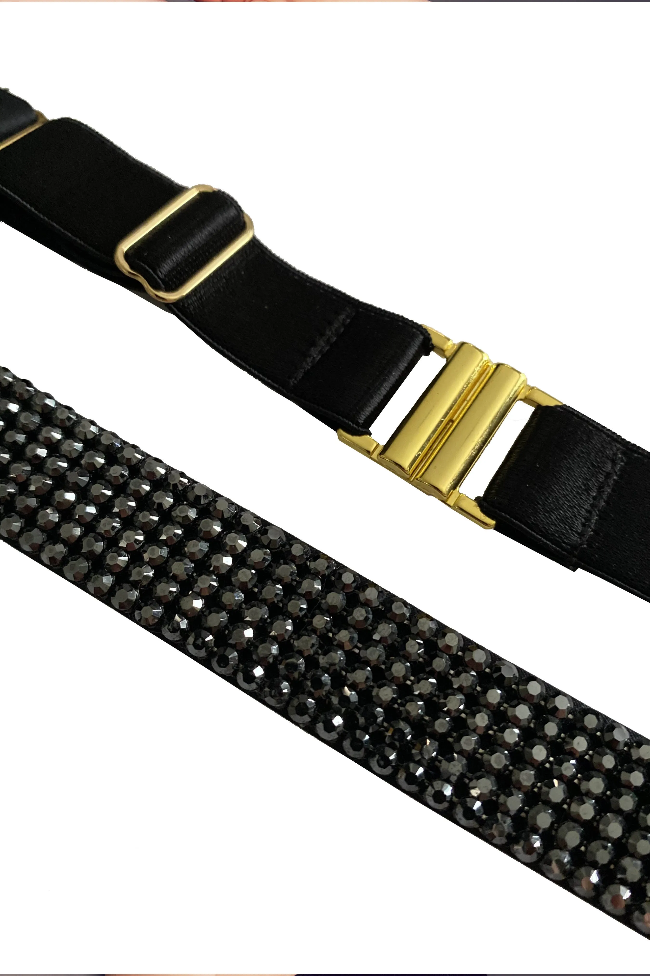 Ciara Crystal Suspender - Black
