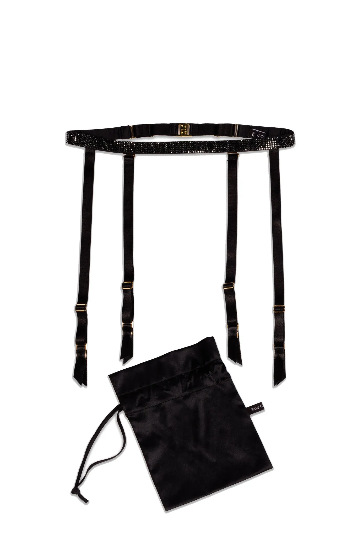 Ciara Crystal Suspender - Black