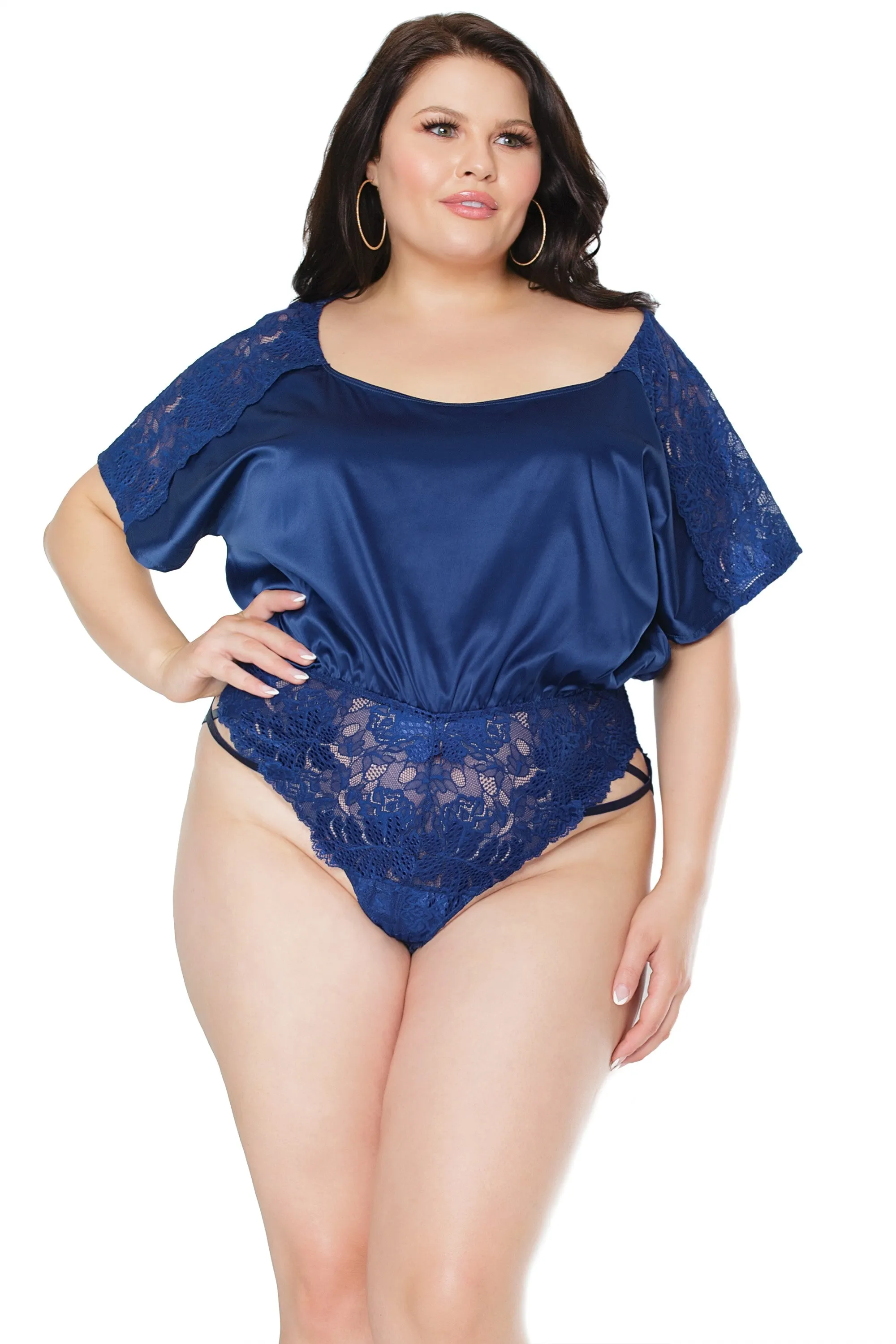 Classy!- Plus Size Navy Lingerie