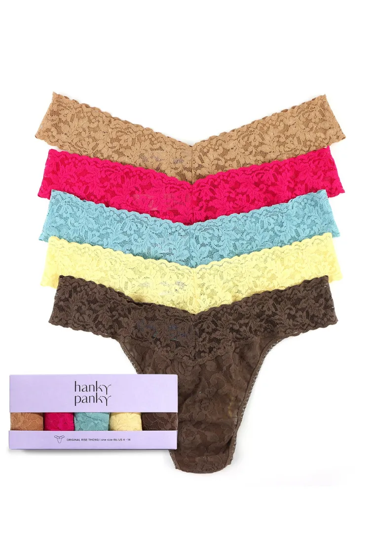Desire 5-Pack Lace Thongs
