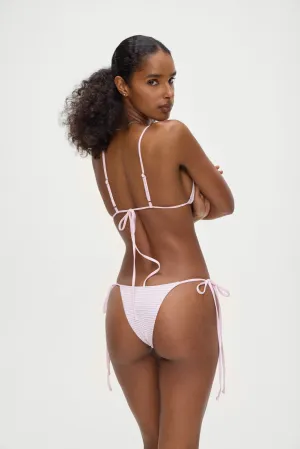 Divine Skimpy String Bikini Bottom -  Rosewater Stripe