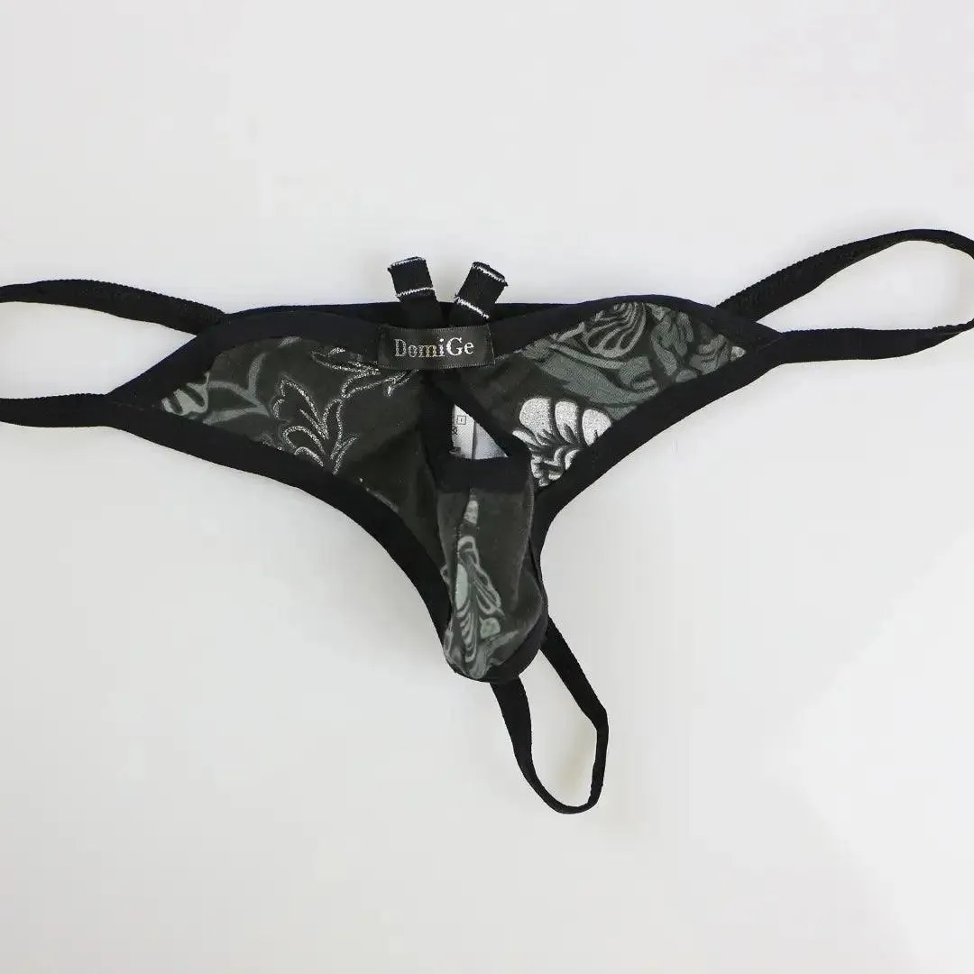 DomiGe Butterfly Male G-String Thong Front Opening Minimal Back Coverage