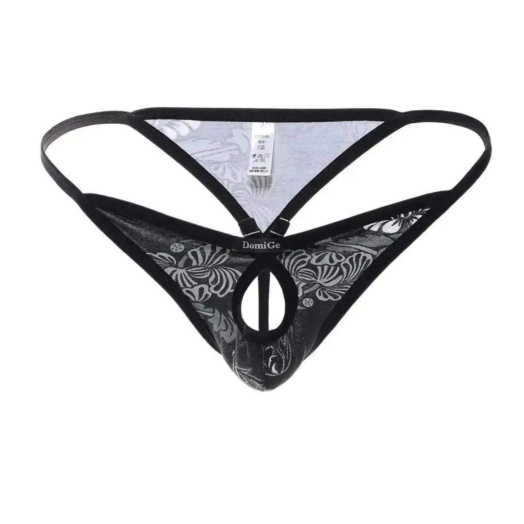 DomiGe Butterfly Male G-String Thong Front Opening Minimal Back Coverage