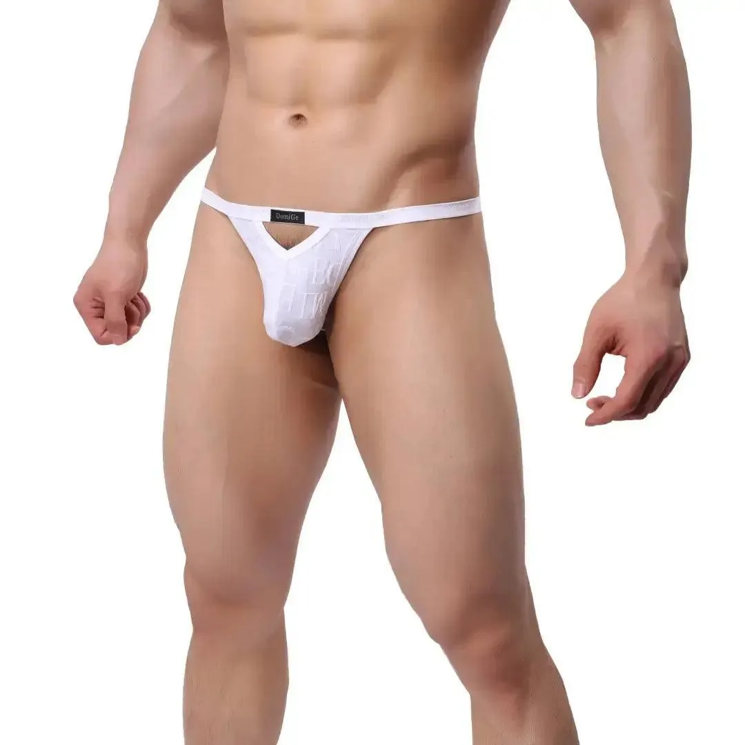 DomiGe Men's Bamboo Fiber Thong V-Cut Bamber T-Back