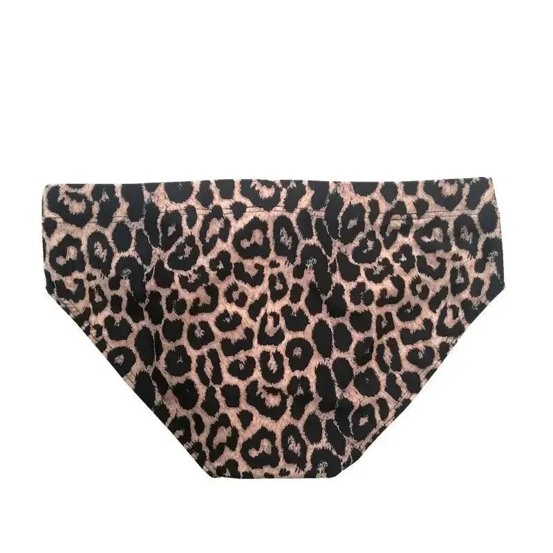 DomiGe Men's Low-Rise Solid Nylon Bikini Swim Briefs
