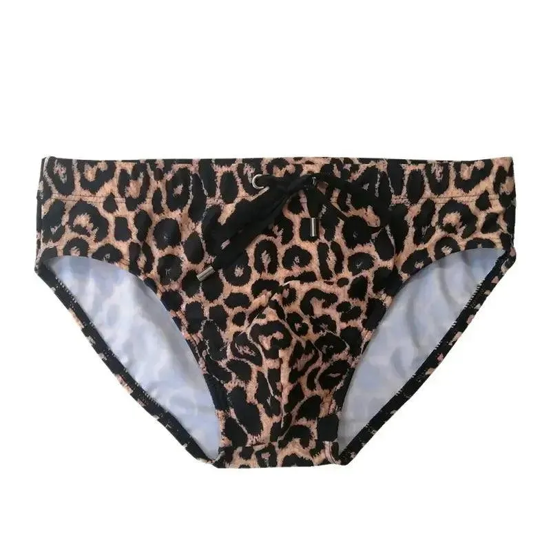 DomiGe Men's Low-Rise Solid Nylon Bikini Swim Briefs