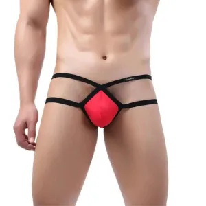 DomiGe X-Shape Men's Jock Strap Thong with Cotton Lycra Blend Men's Underwear