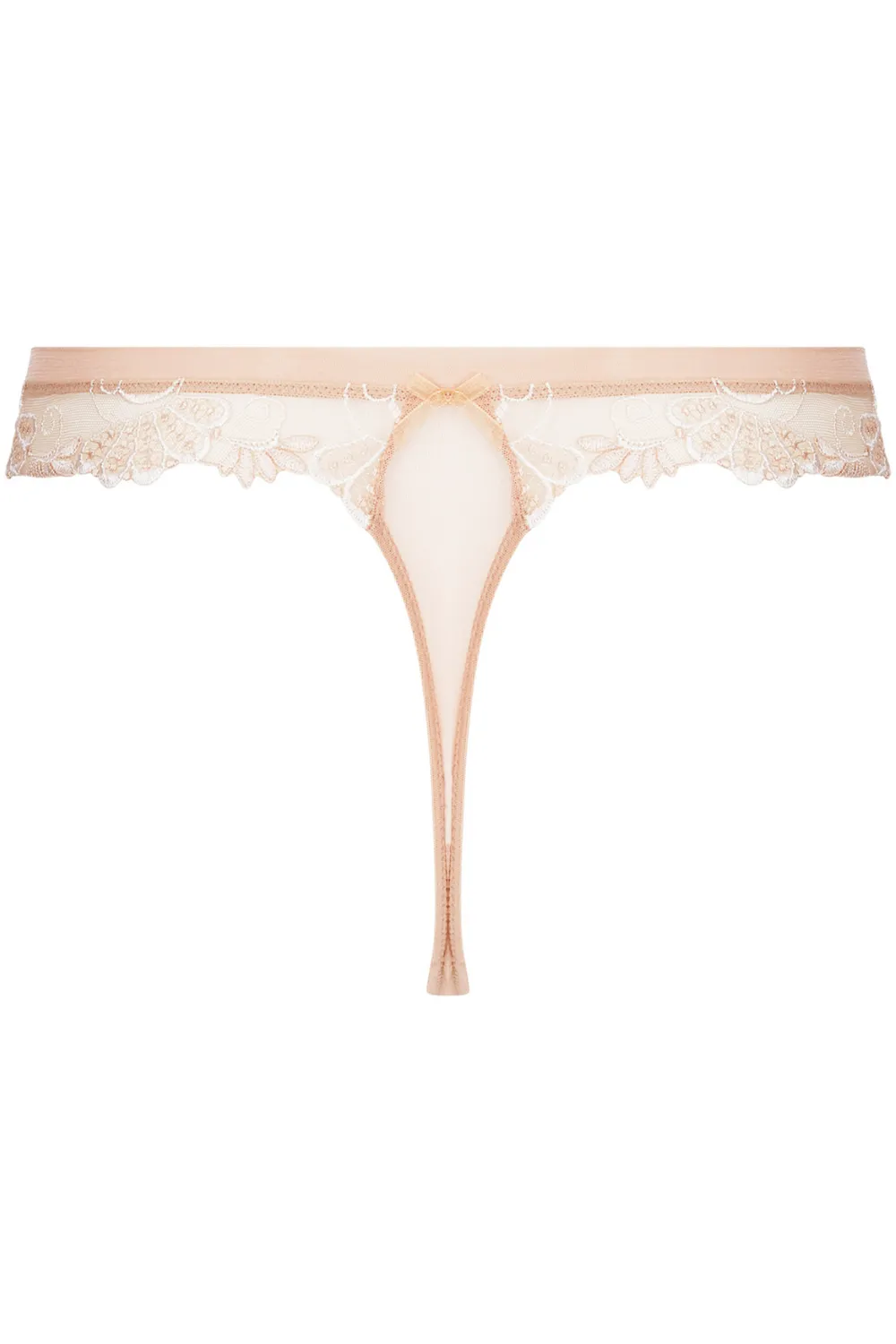 Dressing Floral Tanga Thong - Ambre Nacre