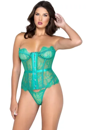 Green fantasy corset set