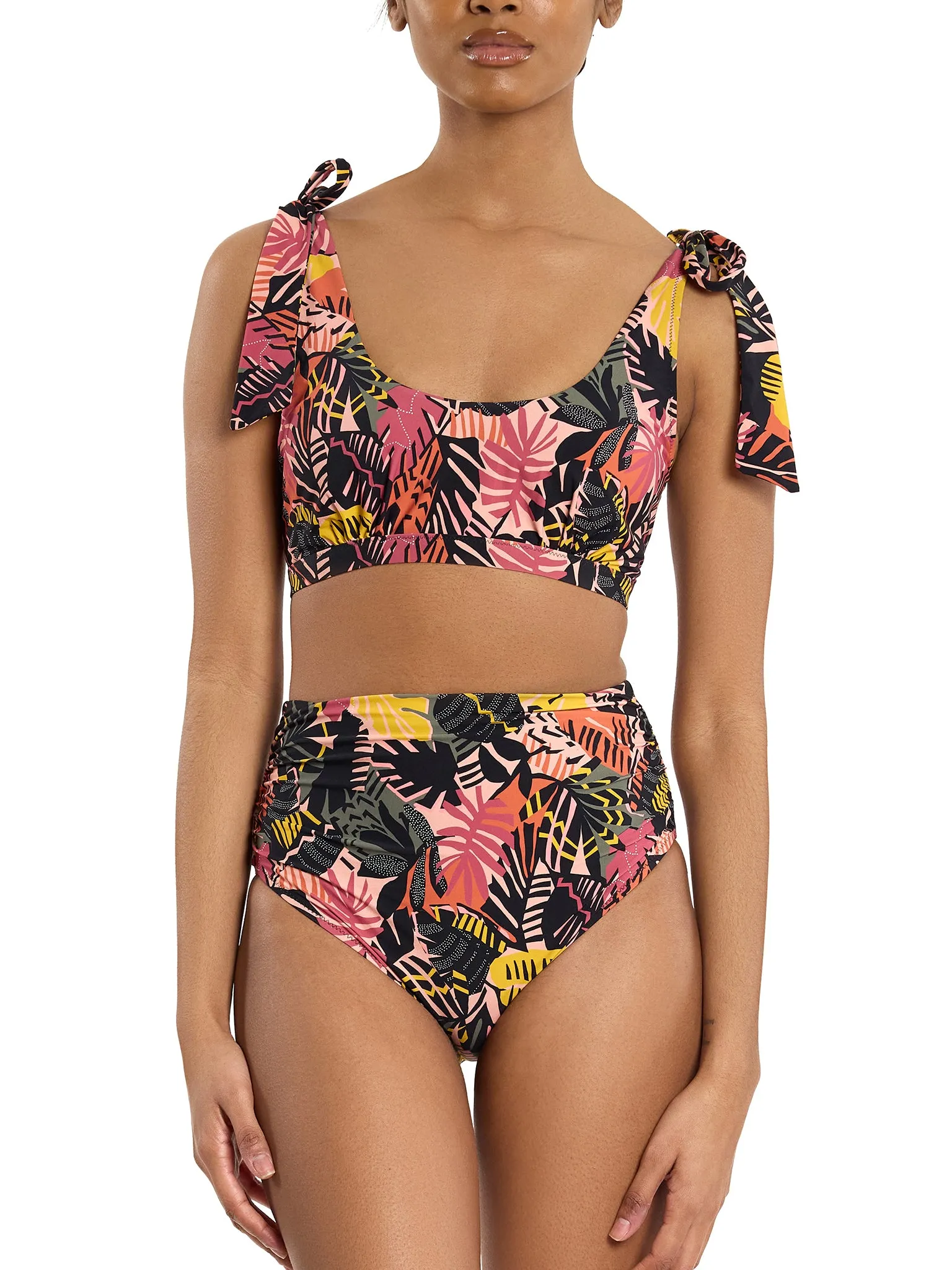 High Rise Cheeky Swimsuit Bottom Palm Springs