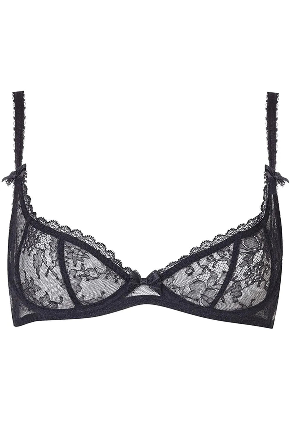 Hinda Demi Cup Plunge Bra Black, UK 32D