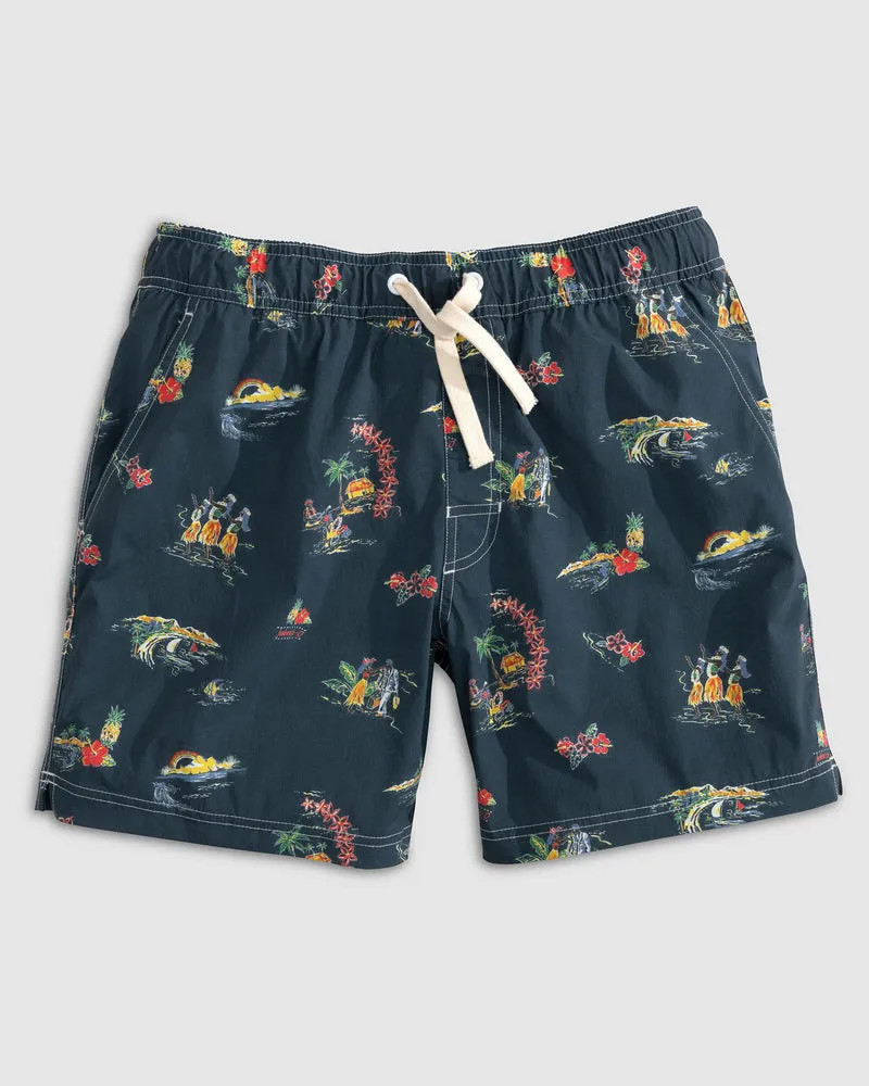 Johnnie O Mens Waikiki Full Elastic Waist 7 Surf Shorts
