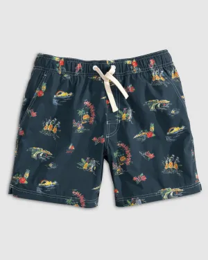 Johnnie O Mens Waikiki Full Elastic Waist 7 Surf Shorts