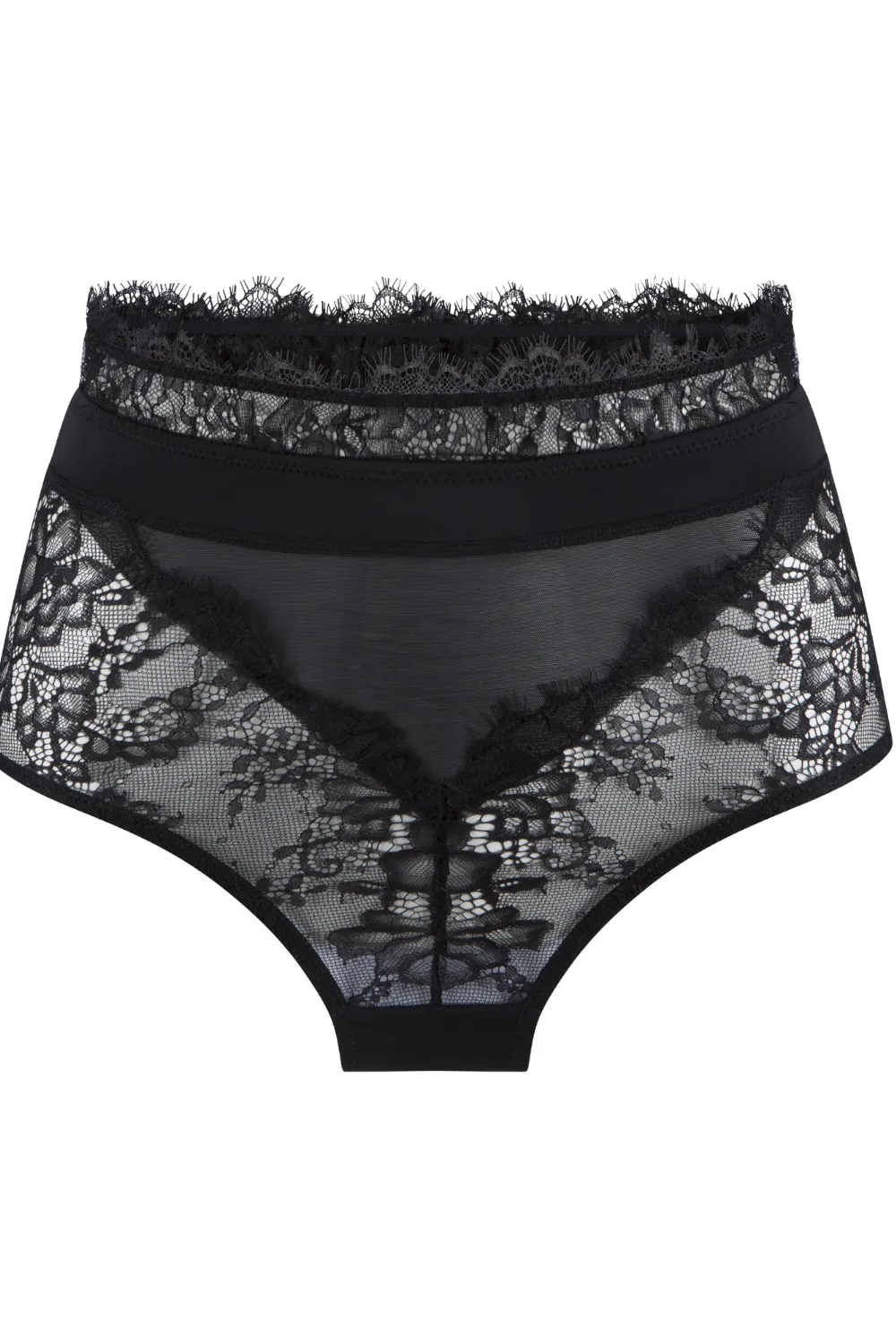 Lace & Mesh High Waist Brief, Size XS (UK 8)