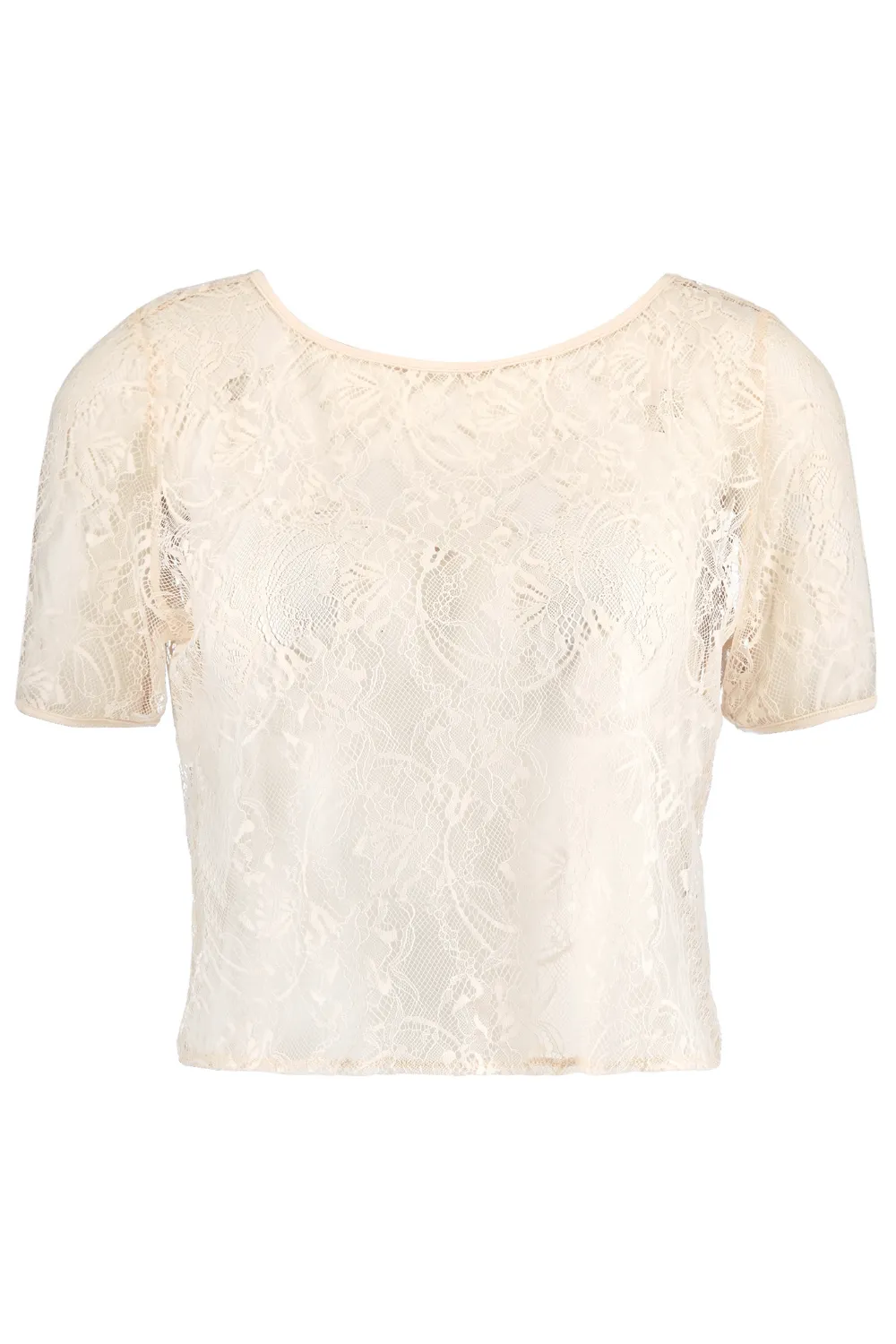 Lazy Days Short Sleeve Lace Top Petal