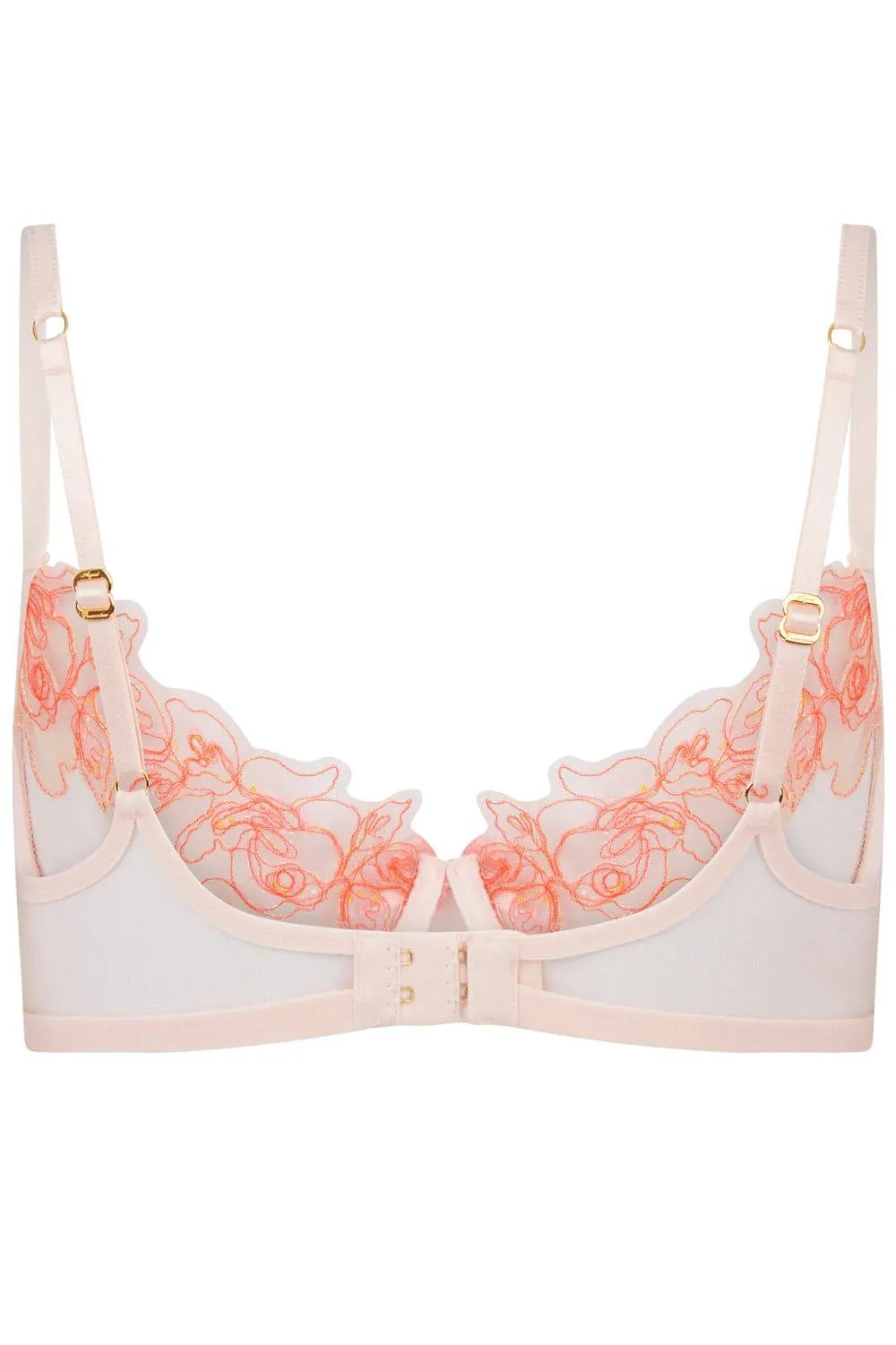Lindie Demi Cup Plunge Bra Baby Pink