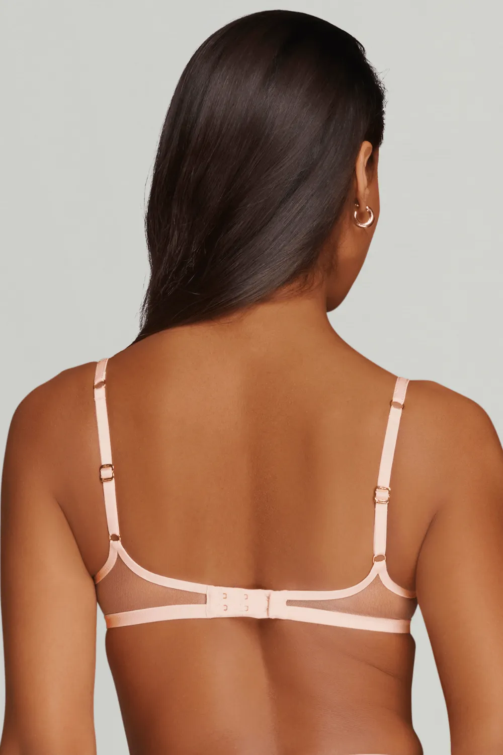 Lindie Demi Cup Plunge Bra Baby Pink