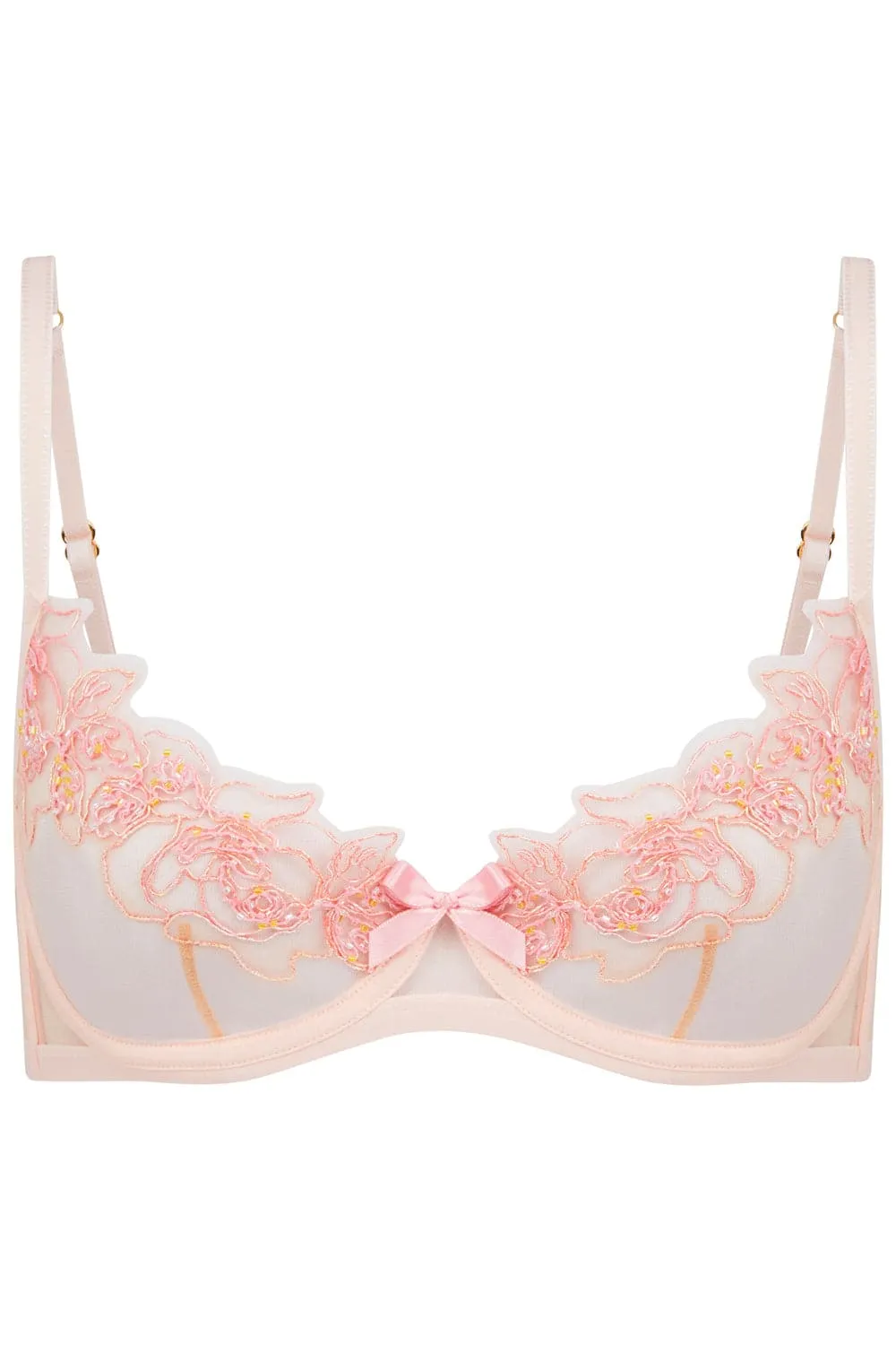 Lindie Demi Cup Plunge Bra Baby Pink
