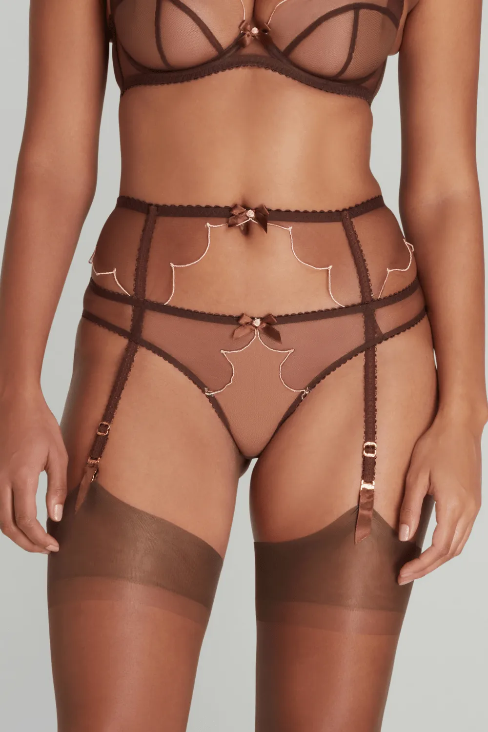 Lorna Suspender in Chestnut