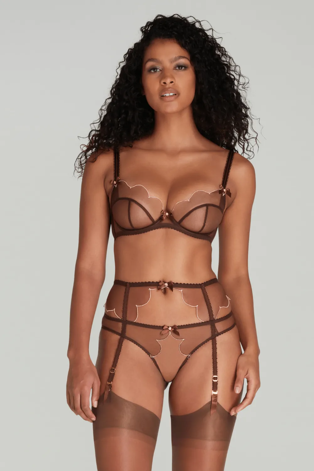 Lorna Suspender in Chestnut