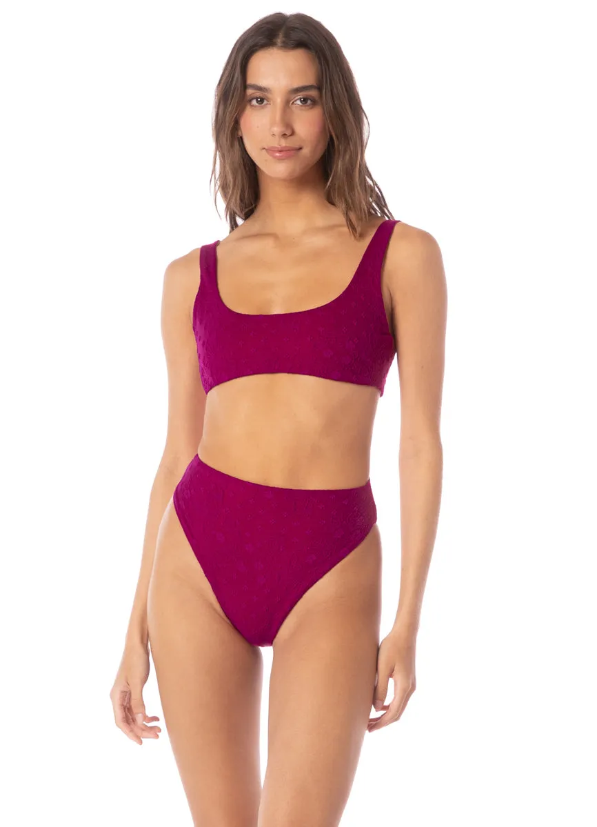 Maaji Bom Bom Pink Sully High Rise Classic Bikini Bottom