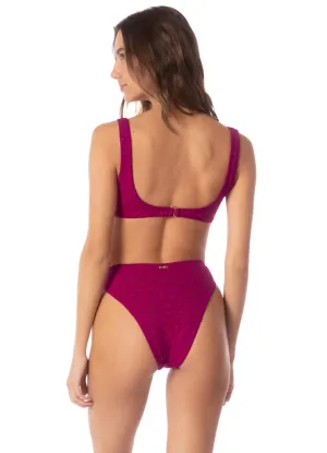 Maaji Bom Bom Pink Sully High Rise Classic Bikini Bottom