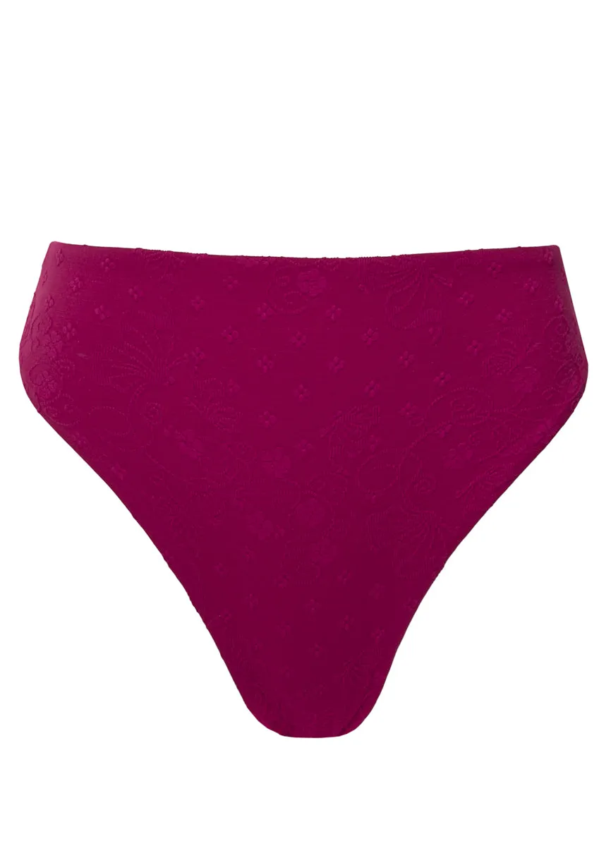Maaji Bom Bom Pink Sully High Rise Classic Bikini Bottom