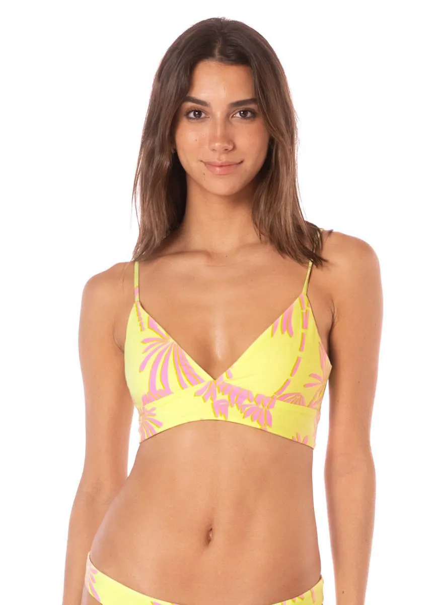 Maaji Dream Palm Holly Triangle Long Line Bikini Top