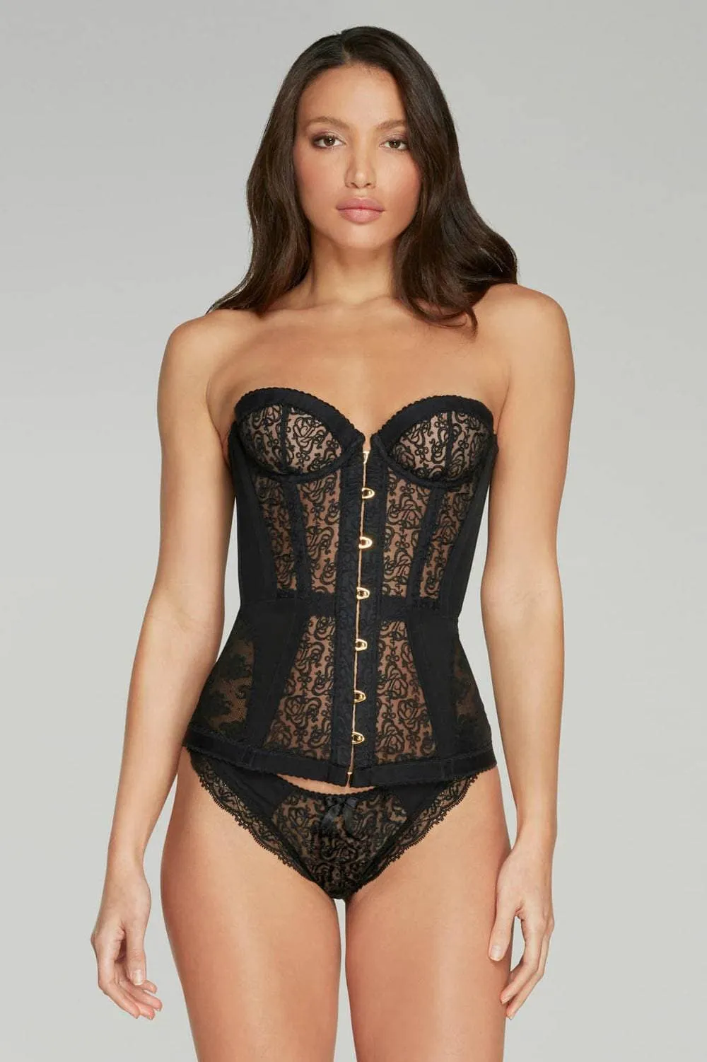 Mercy Lace Corset in Black