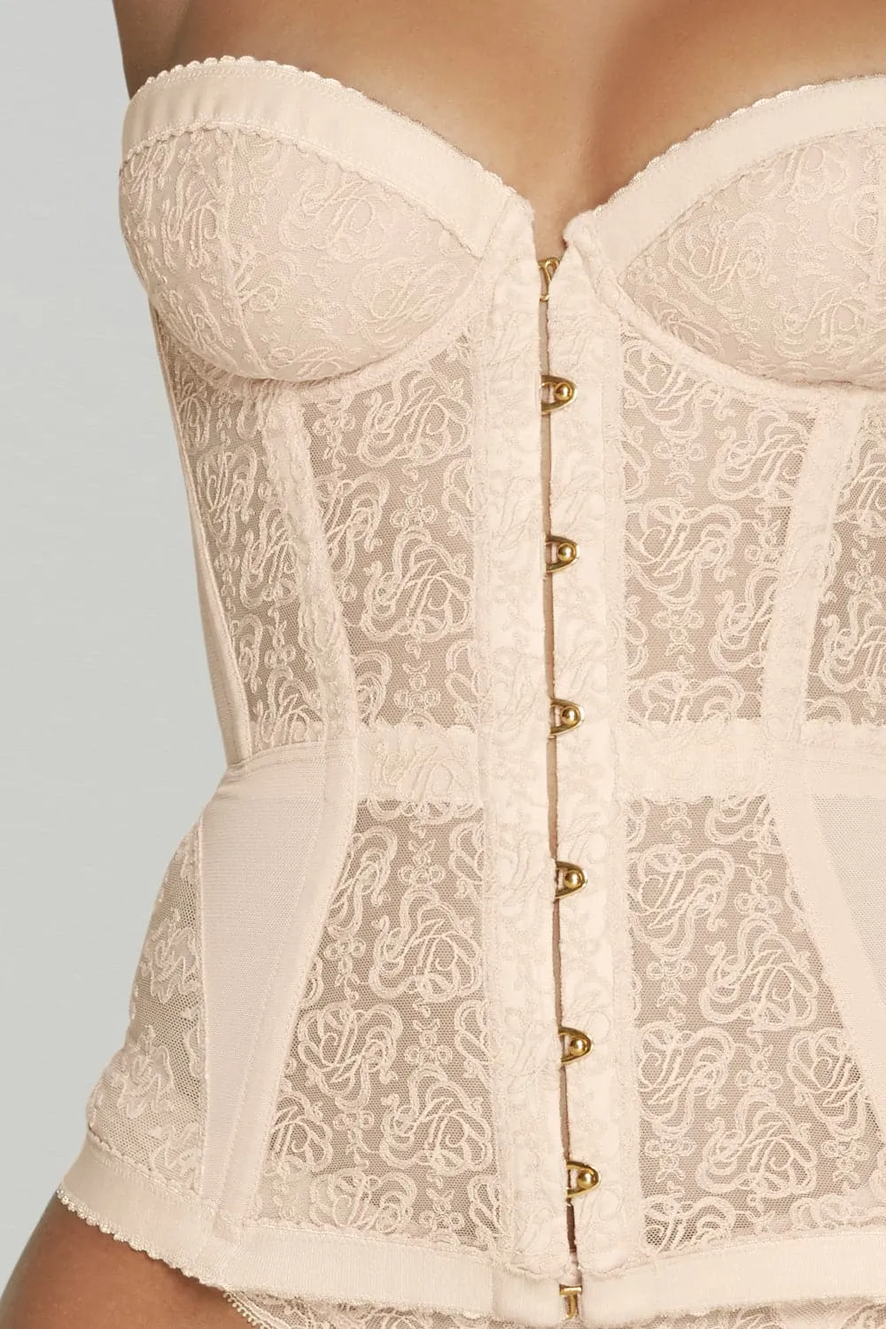 Mercy Lace Corset in Blush, Size 4 (UK 12)