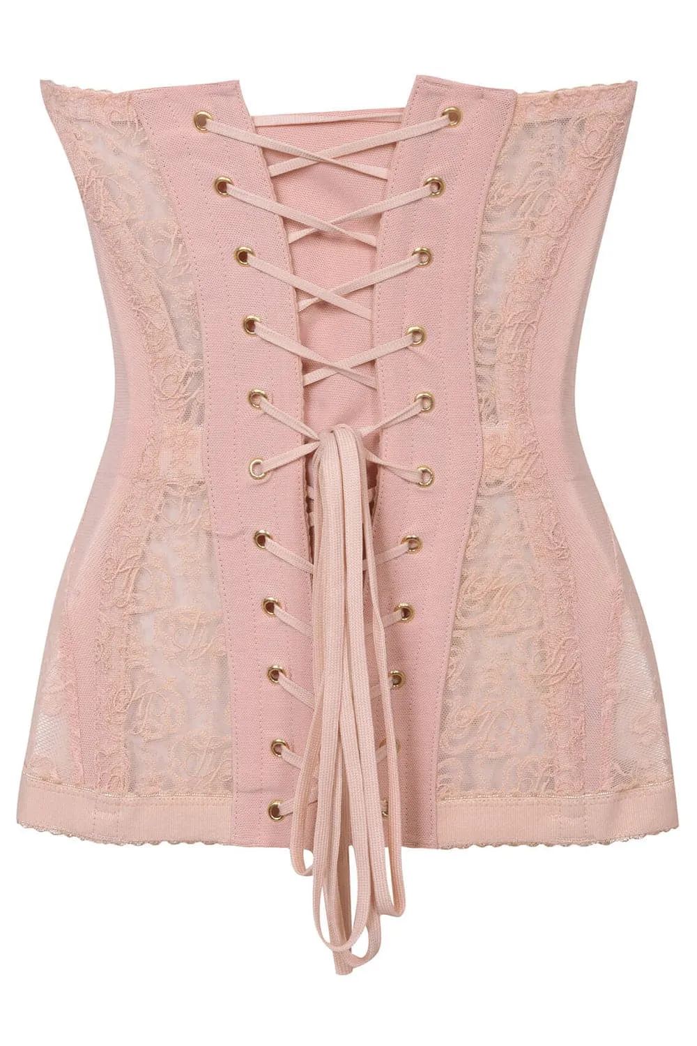 Mercy Lace Corset in Blush, Size 4 (UK 12)