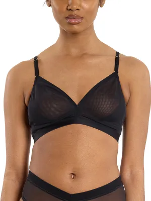 Mesh Triangle Bralette Black