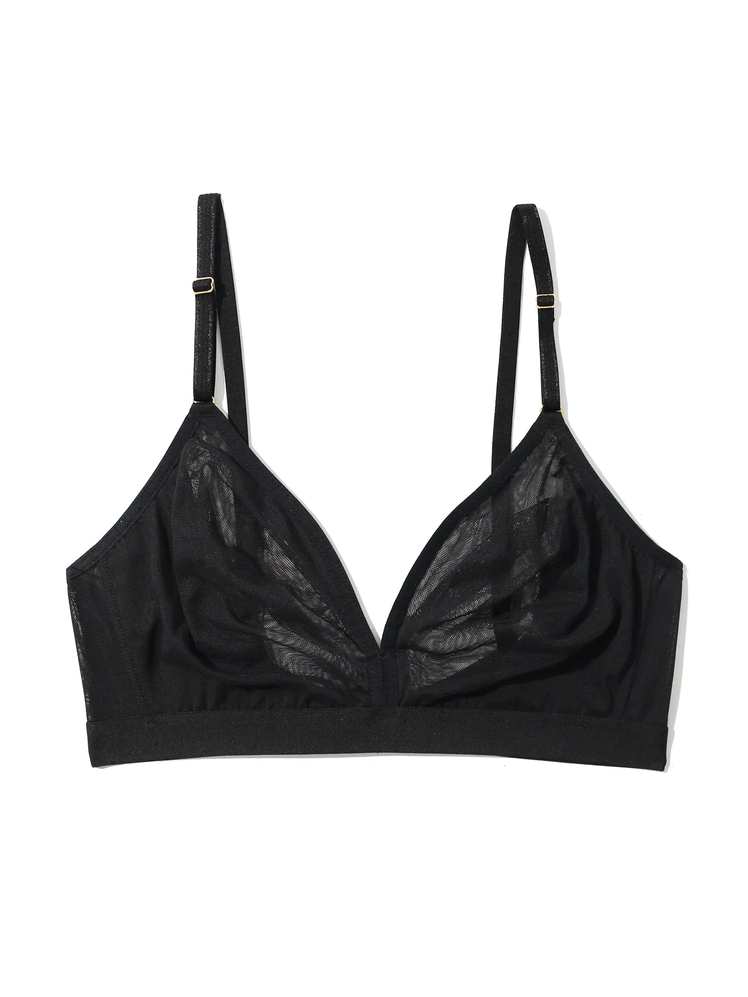 Mesh Triangle Bralette Black