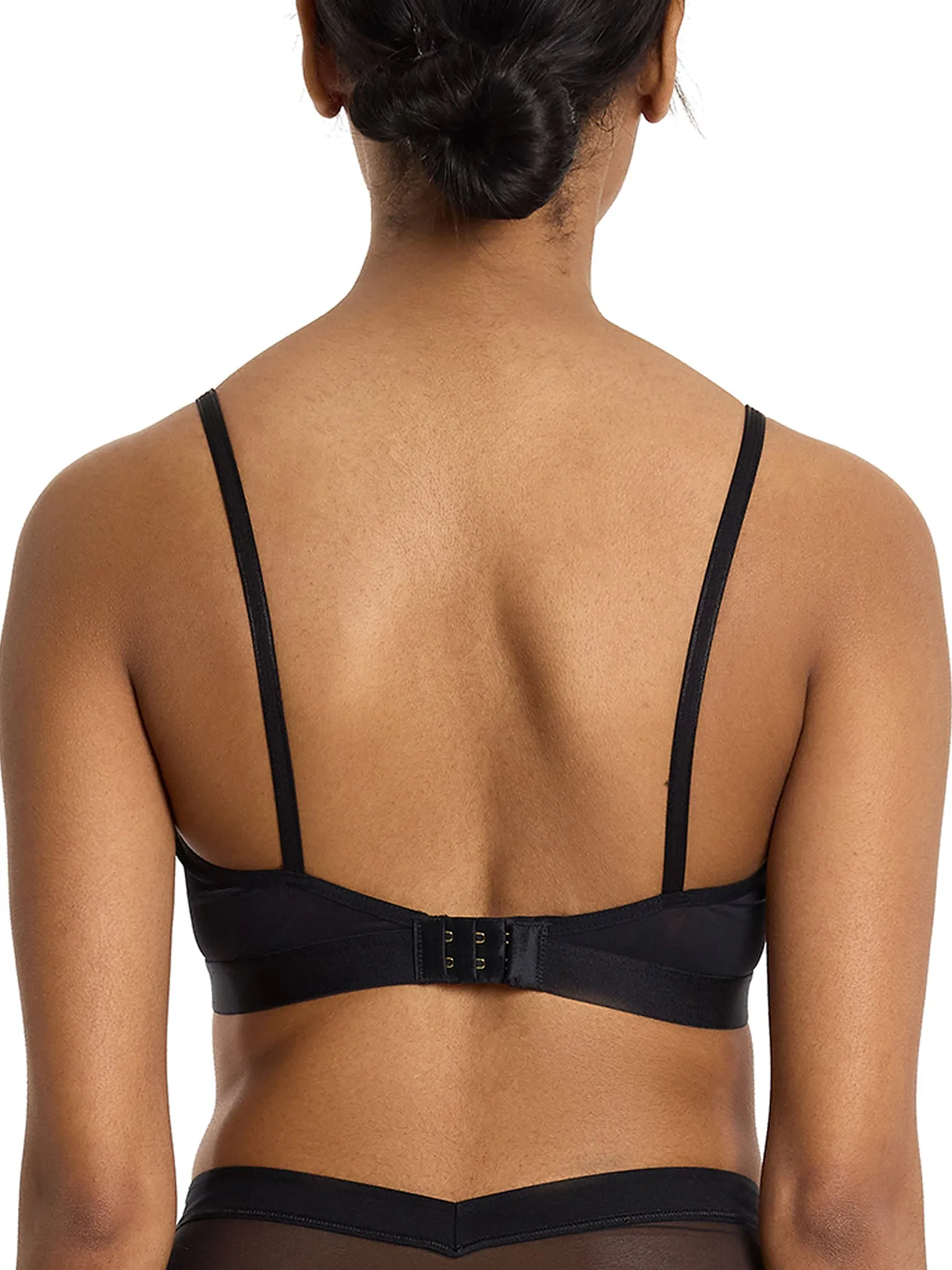 Mesh Triangle Bralette Black