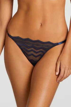 Muse - Margot G String in Navy, Size XL (UK 14-16)