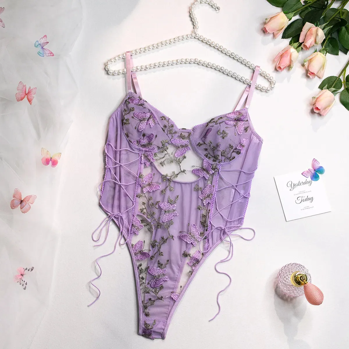 #PB Butterfly Mesh Bodysuit