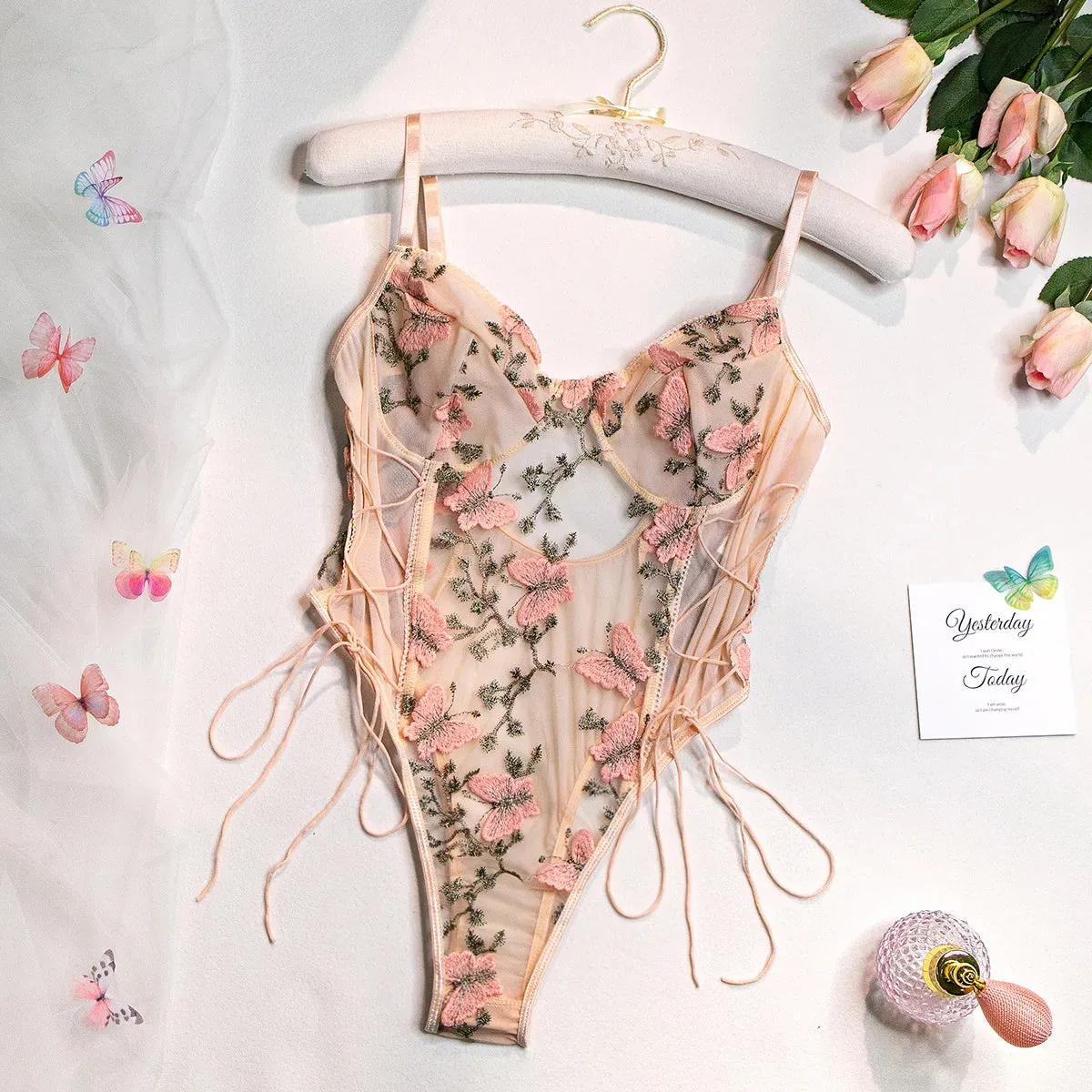 #PB Butterfly Mesh Bodysuit