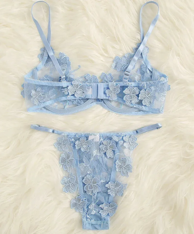 #PB Lingerie Floral Lace Bra Set