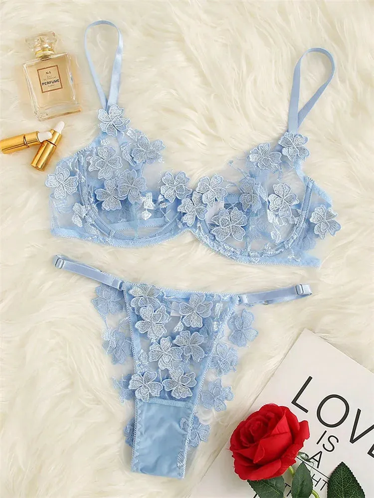 #PB Lingerie Floral Lace Bra Set