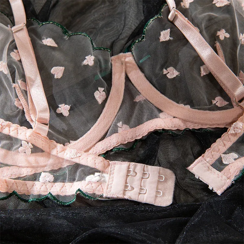 #PB Sensual Lingerie Transparent Lace Set