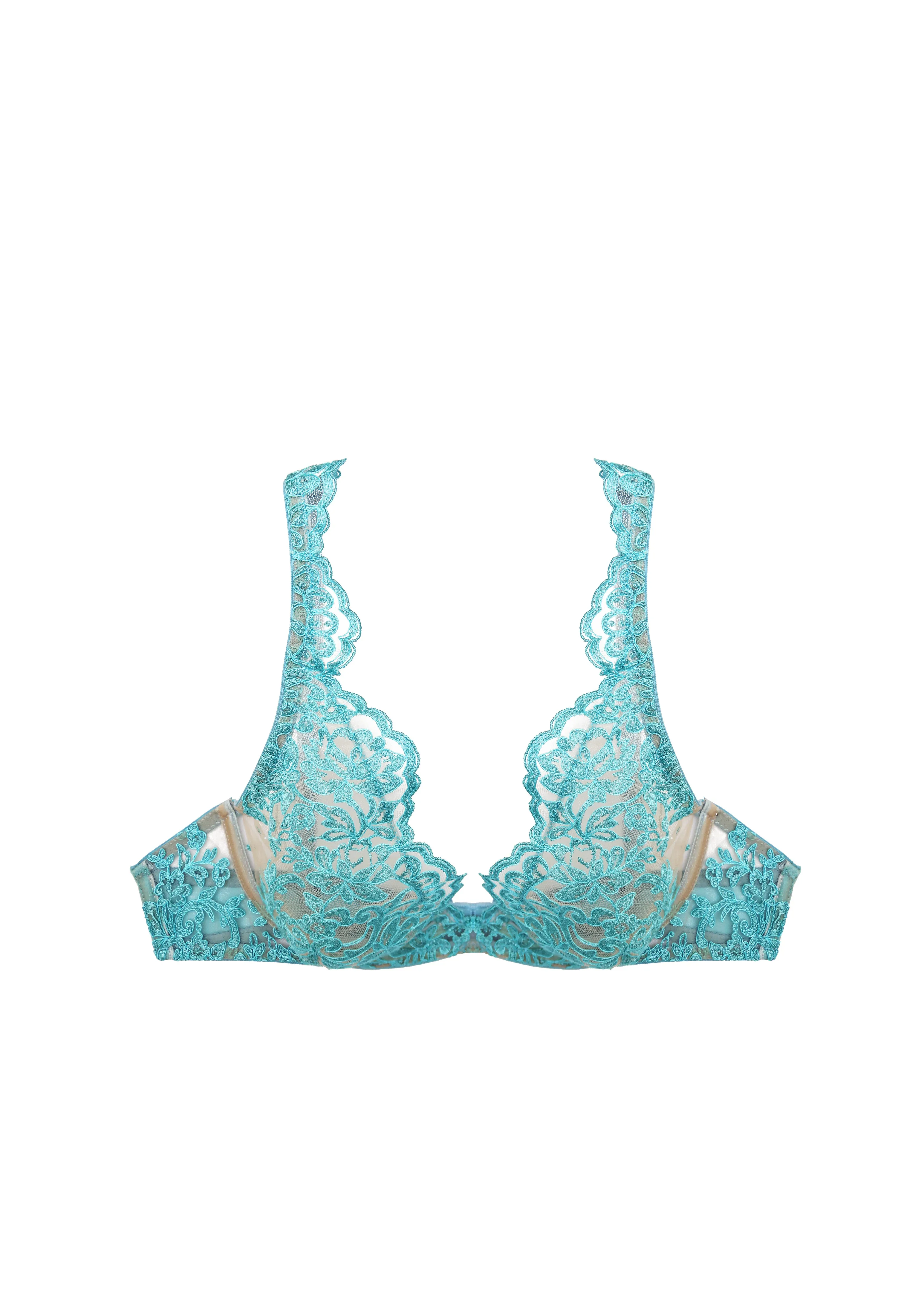 Royal Jewel Triangle Bra Aquamarine